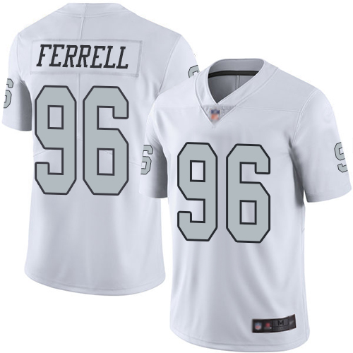 Men Oakland Raiders Limited White Clelin Ferrell Jersey NFL Football #96 Rush Vapor Untouchable Jersey